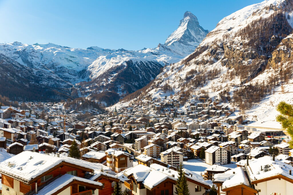 Zermatt Dorf Winter